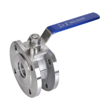 1'/2-4' flange thin-type 304 Stainless Steel Two Pieces Ball Valves